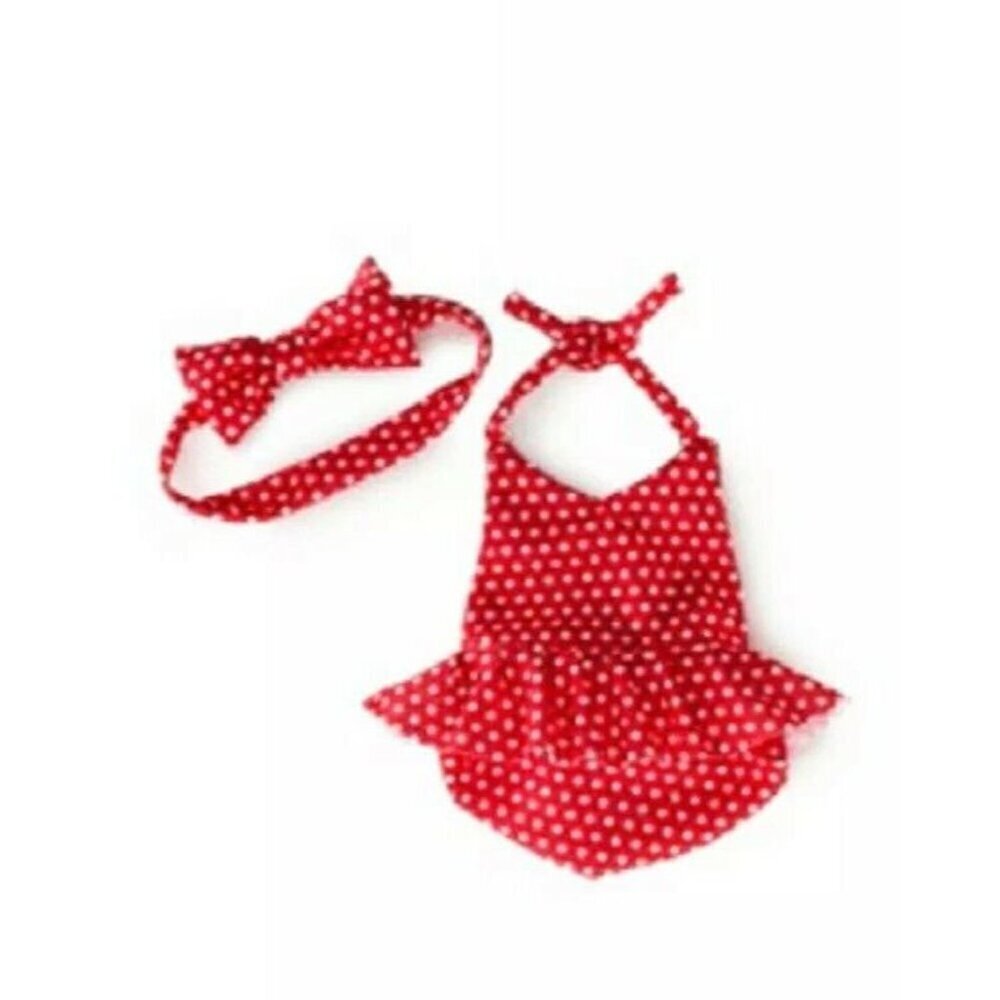 Scentsy Buddy Swimsuit Red And White Bathing Suit